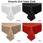 Emporio Slub Table Cloth White 150 x 300 cm - Home & Garden > Kitchenware