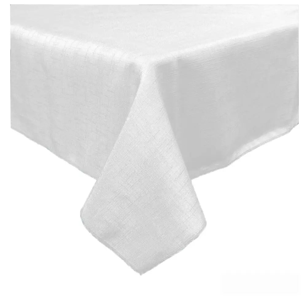 Emporio Slub Table Cloth White 180 cm Round - Home & Garden > Kitchenware