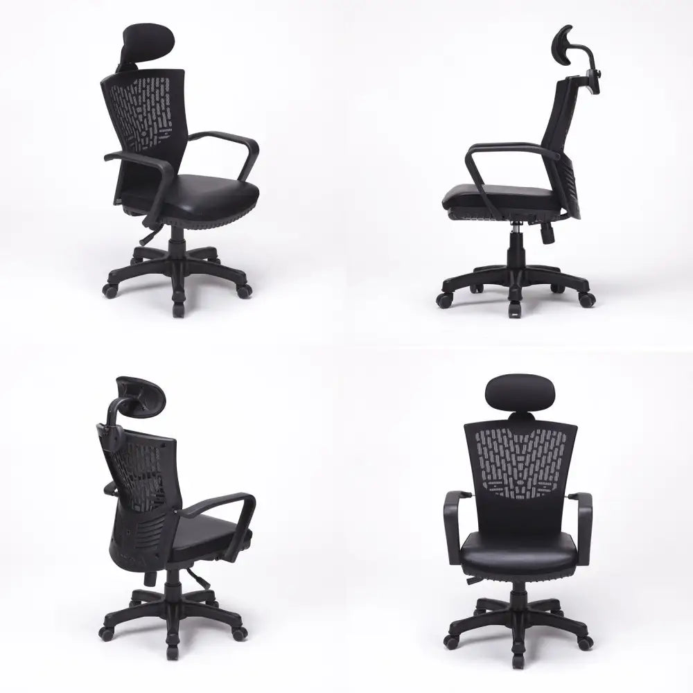 Ergonomic Korean Office Chair CHILL BLACK - Furniture > Office