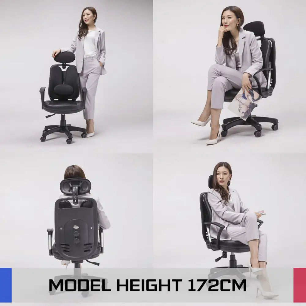 Ergonomic Korean Office Chair SUPERB BLACK - Furniture > Office > Office & Desk Chairs