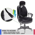Ergonomic Korean Office Chair SUPERB BLACK - Furniture > Office > Office & Desk Chairs