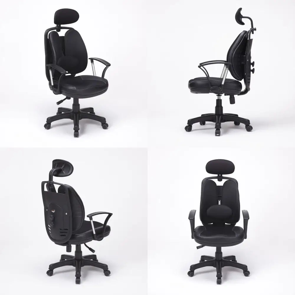 Ergonomic Korean Office Chair SUPERB BLACK - Furniture > Office > Office & Desk Chairs