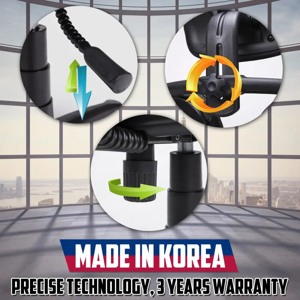 Ergonomic Korean Office Chair SUPERB BLACK - Furniture > Office > Office & Desk Chairs