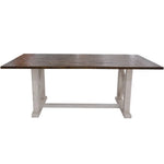 Erica Dining Table 200cm Solid Acacia Timber Wood Hampton Furniture Brown White - Furniture > Dining