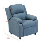 Erika Blue Kids Recliner Sofa Chair Blue Lounge Couch Armchair Childrens - Furniture > Bar Stools & Chairs > Arm Chairs