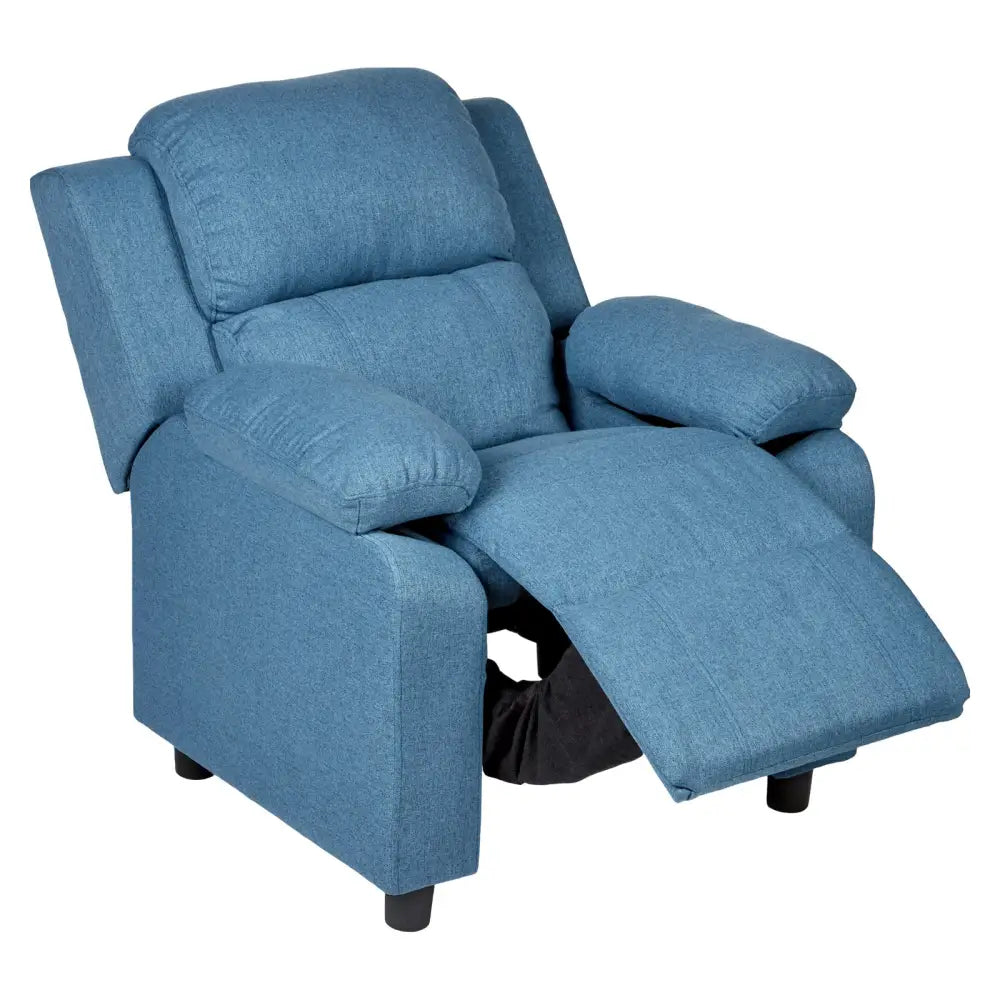 Erika Blue Kids Recliner Sofa Chair Blue Lounge Couch Armchair Childrens - Furniture > Bar Stools & Chairs > Arm Chairs
