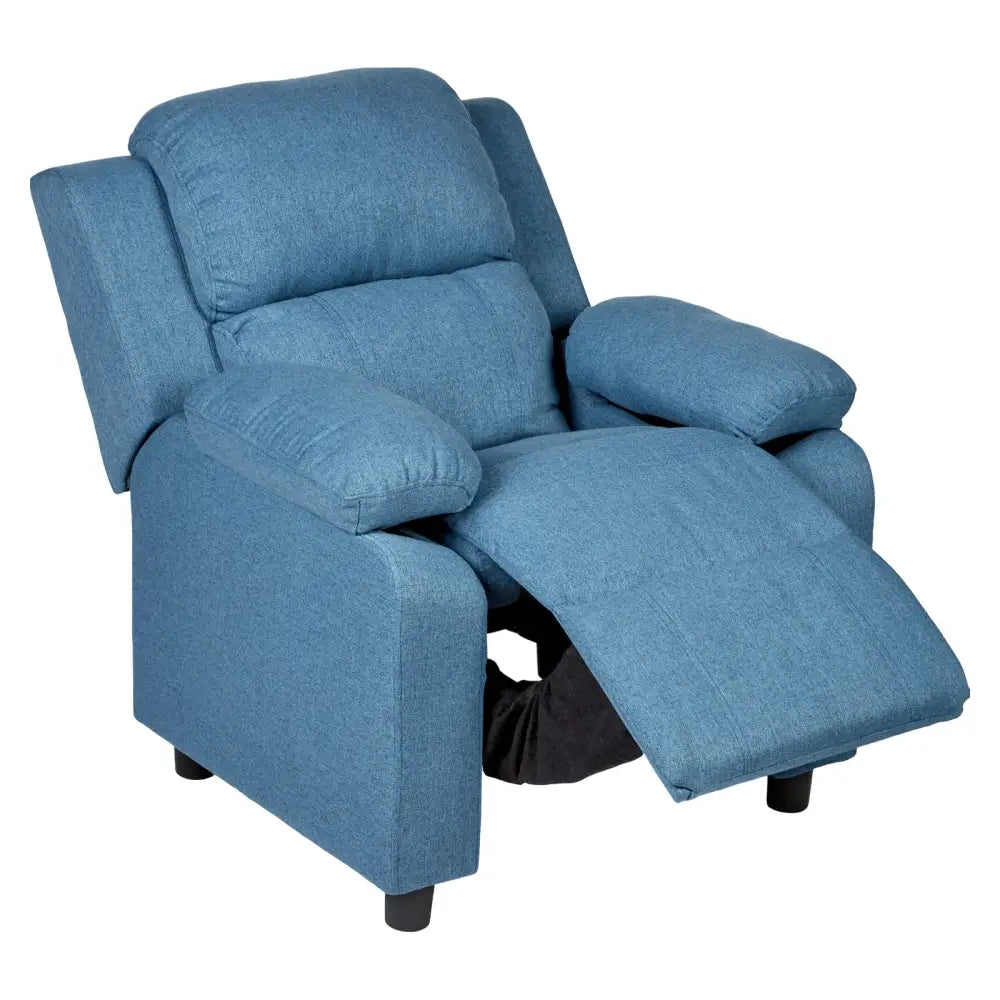 Erika Blue Kids Recliner Sofa Chair Blue Lounge Couch Armchair Childrens - Furniture > Bar Stools & Chairs > Arm Chairs