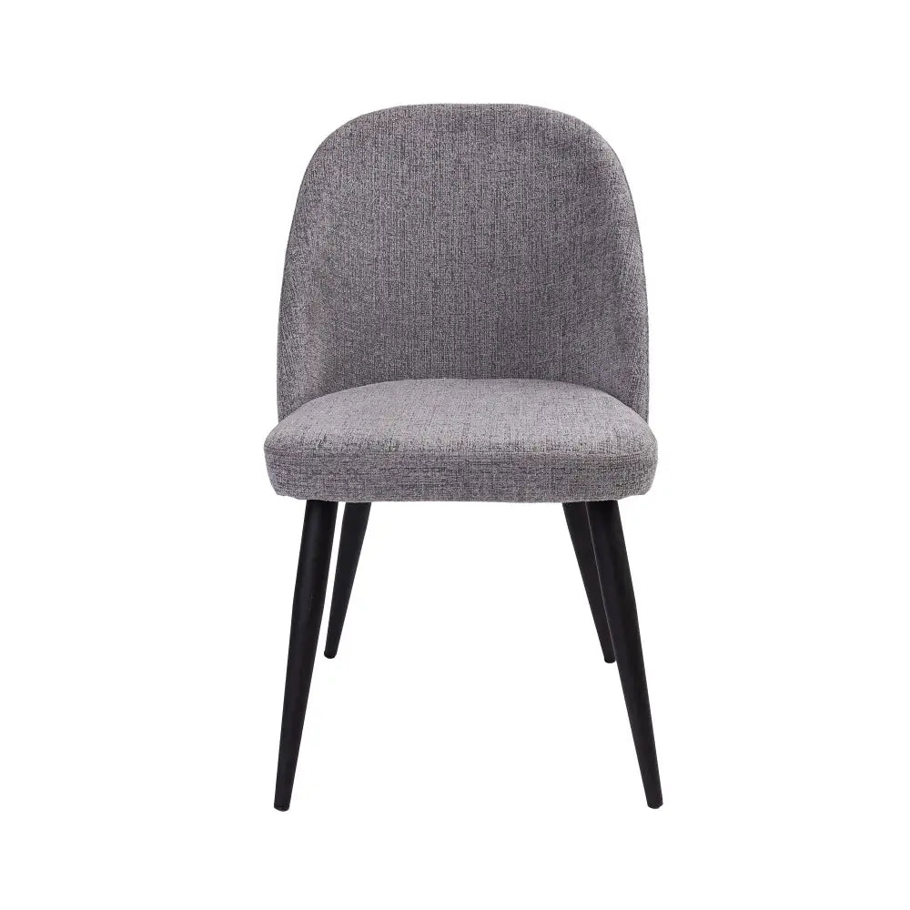 Erin Dining Chair Set of 6 Fabric Seat with Metal Frame - Fog - Furniture > Dining