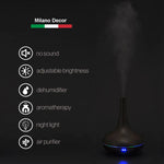 Essential Oil Diffuser Ultrasonic Humidifier Aromatherapy LED Light 200ML 3 Oils - Dark Wood Grain - Appliances > Aroma