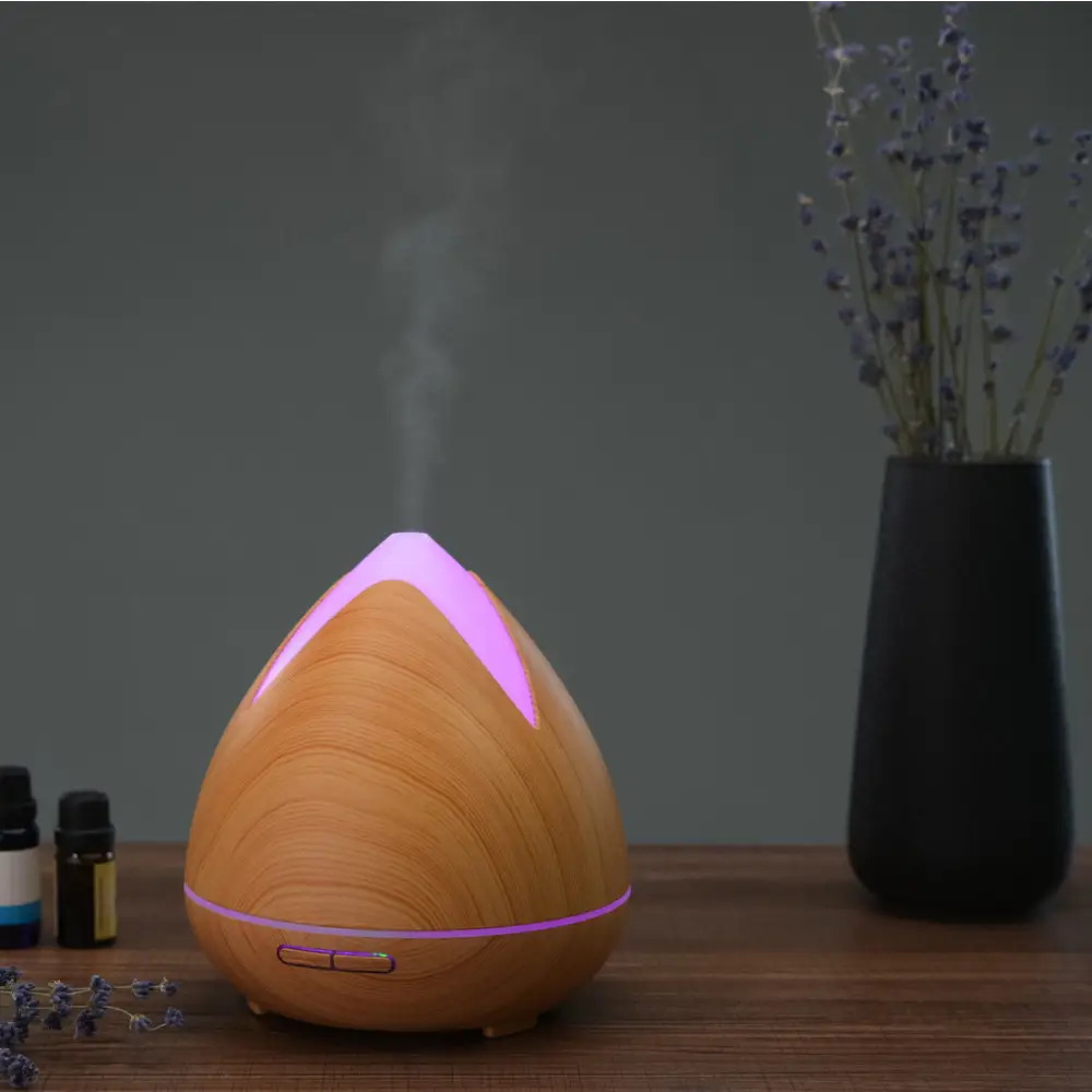 Essential Oils Ultrasonic Aromatherapy Diffuser Air Humidifier Purify 400ML - Light Wood - Appliances > Aroma Diffusers