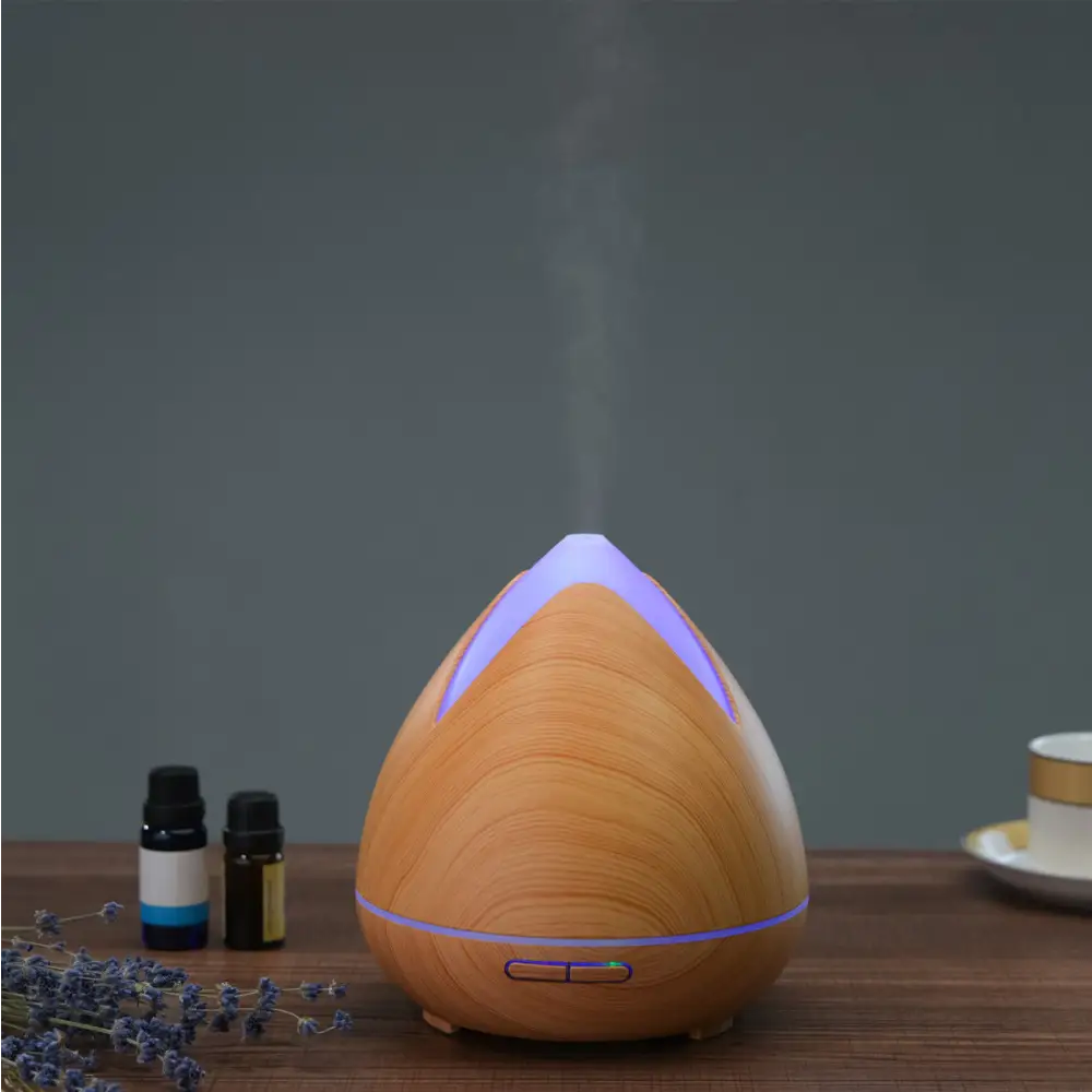 Essential Oils Ultrasonic Aromatherapy Diffuser Air Humidifier Purify 400ML - Light Wood - Appliances > Aroma Diffusers
