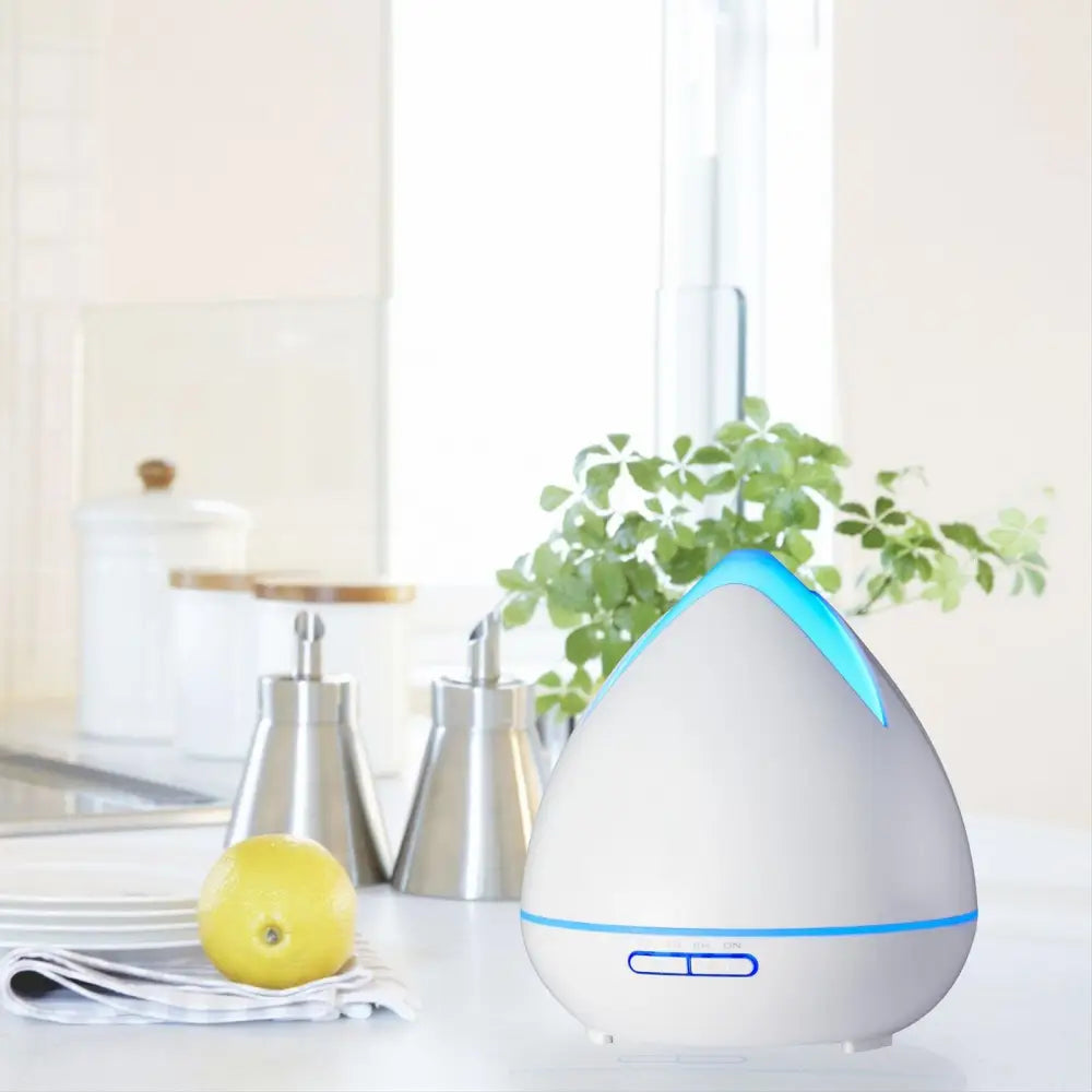 Essential Oils Ultrasonic Aromatherapy Diffuser Air Humidifier Purify 400ML - White - Appliances > Aroma Diffusers &