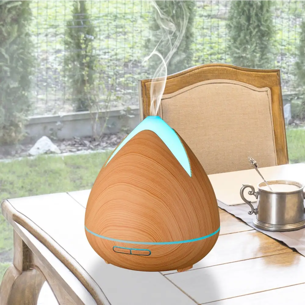 Essential Oils Ultrasonic Aromatherapy Diffuser Air Humidifier Purify 400ML - Light Wood - Appliances > Aroma Diffusers