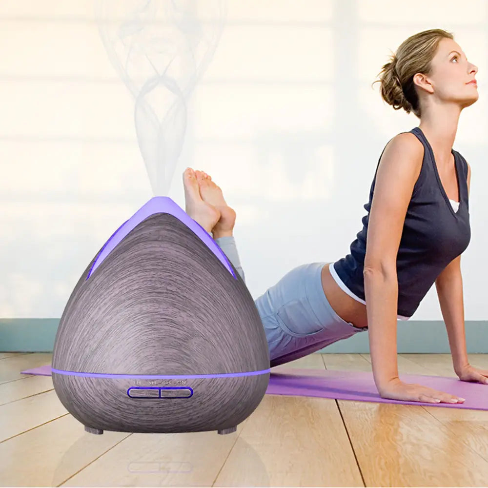 Essential Oils Ultrasonic Aromatherapy Diffuser Air Humidifier Purify 400ML - Violet - Appliances > Aroma Diffusers &