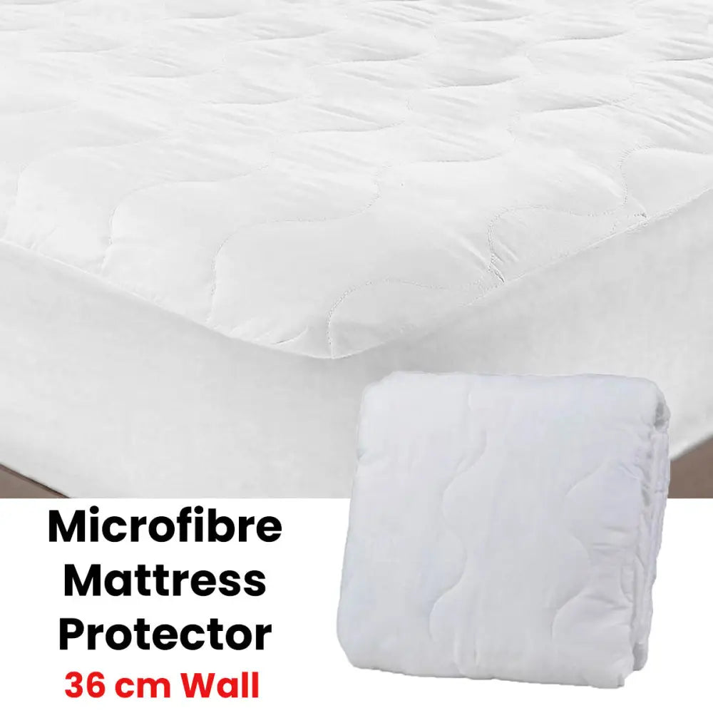 Essentially Home Living Microfibre Quilted Fitted Mattress Protector - KING - Home & Garden > Bedding