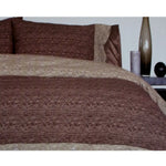 Essentially Home Living Moray Chocolate Quilt Cover Set Double - Home & Garden > Bedding