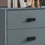 Estella Bedside Table MDF Construction Fabric Upholstery Iron Feet - Furniture > Bar Stools & Chairs > Arm Chairs &