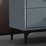 Estella Bedside Table MDF Construction Fabric Upholstery Iron Feet - Furniture > Bar Stools & Chairs > Arm Chairs &