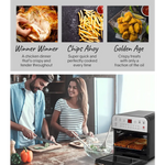 EUROCHEF 16L Digital Air Fryer Electric Airfryer Rotisserie Large Big Dry Cooker Silver - Appliances > Kitchen