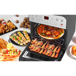 EUROCHEF 16L Digital Air Fryer Electric Airfryer Rotisserie Large Big Dry Cooker Silver - Appliances > Kitchen