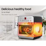 EUROCHEF 16L Digital Air Fryer Electric Airfryer Rotisserie Large Big Dry Cooker Silver - Appliances > Kitchen