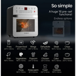 EUROCHEF 16L Digital Air Fryer Electric Airfryer Rotisserie Large Big Dry Cooker Silver - Appliances > Kitchen