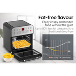 EUROCHEF 16L Digital Air Fryer Electric Airfryer Rotisserie Large Big Dry Cooker Silver - Appliances > Kitchen