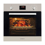 EuroChef 60cm Stainless Electric Wall Oven 8 Function Built-in Fan Forced Grill Touch Control - Appliances > Kitchen