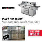 EuroGrille 9 Burner Outdoor BBQ Grill Barbeque Gas Stainless Steel Kitchen Commercial - Home & Garden > BBQ > BBQs &