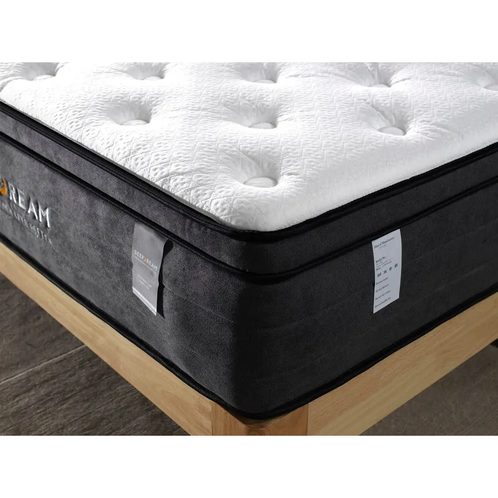 Eurotop Mattress 5 Zone Pocket Spring Latex Foam 34cm - Double - Furniture > Mattresses