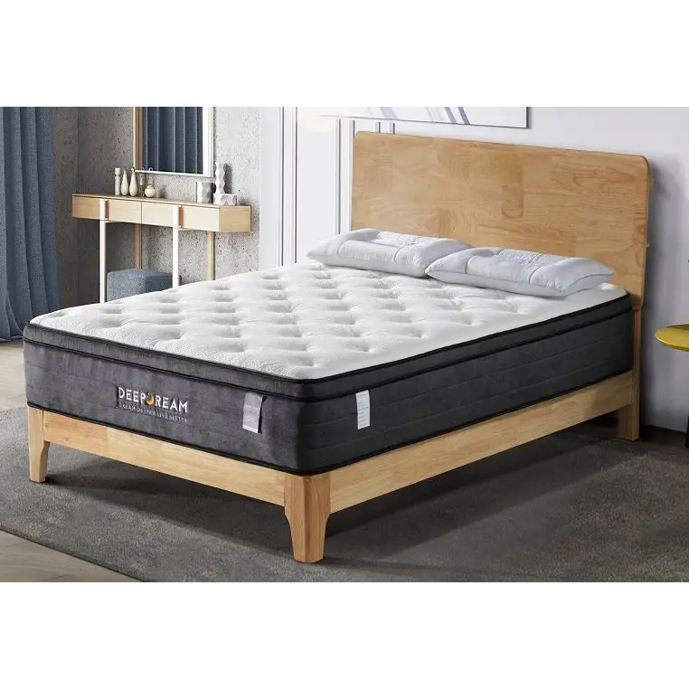 Eurotop Mattress 5 Zone Pocket Spring Latex Foam 34cm - Double - Furniture > Mattresses