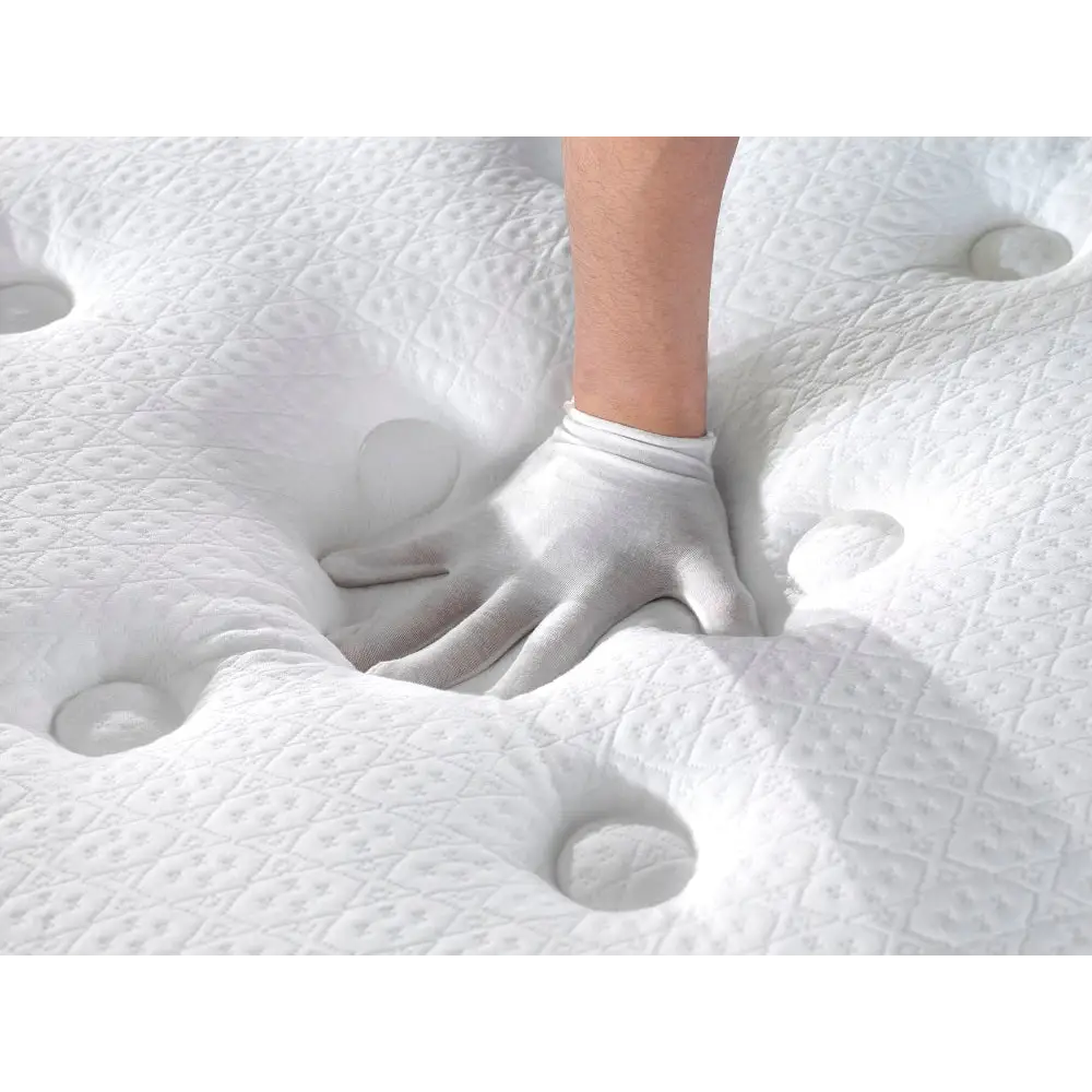 Eurotop Mattress 5 Zone Pocket Spring Latex Foam 34cm - Double - Furniture > Mattresses