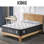 Eurotop Mattress 5 Zone Pocket Spring Latex Foam 34cm - King - Furniture > Mattresses