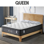 Eurotop Mattress 5 Zone Pocket Spring Latex Foam 34cm - Queen - Furniture > Mattresses