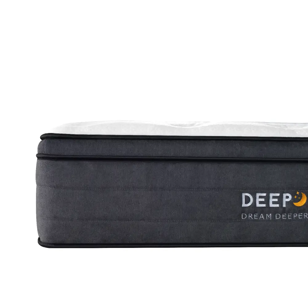 Eurotop Mattress 5 Zone Pocket Spring Latex Foam 34cm - Queen - Furniture > Mattresses