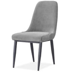 Eva Dining Chair Set of 2 Fabric Seat with Metal Frame - Grey - Furniture > Dining
