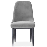 Eva Dining Chair Set of 8 Fabric Seat with Metal Frame - Grey - Furniture > Dining