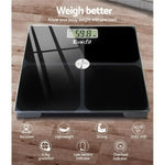 Everfit Body Fat Bathroom Scale Weighing Tracker Gym 180KG - Home & Garden > Scales > Bathroom Scales