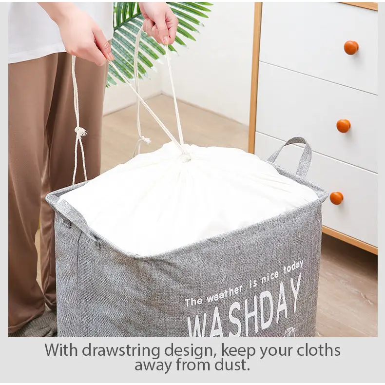 Ex-Large Capacity Collapsible Laundry Basket Foldable Washing Bin Hamper Linen (Blue) - Home & Garden > Laundry &