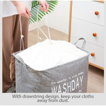 Ex-Large Capacity Collapsible Laundry Basket Foldable Washing Bin Hamper Linen (Grey) - Home & Garden > Laundry &