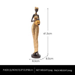 Exotic African Woman Figurine - Elegant Resin Sculptures for Home Decor - Home & Garden > Decor > Vases & Table Decor