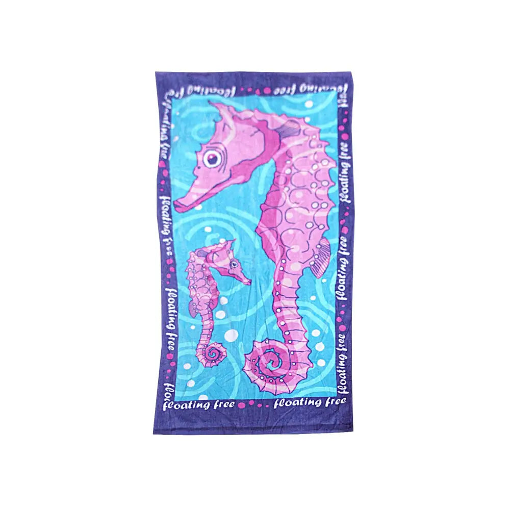 Extra Large Beach Towel N Bag Seahorse - Home & Garden > Bathroom Accessories