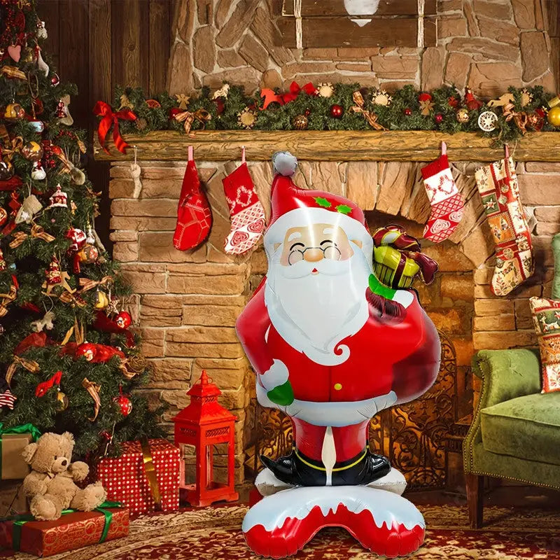 Extra Large Standing Santa Claus Foil Balloon - Occasions > Christmas > Christmas Decorations