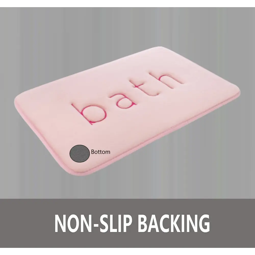 Extra Thick Memory Foam & Super Comfort Bath Rug Mat for Bathroom (60 x 40 cm Pink) - Home & Garden > Bathroom
