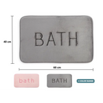 Extra Thick Memory Foam & Super Comfort Bath Rug Mat for Bathroom (60 x 40 cm Grey) - Home & Garden > Bathroom