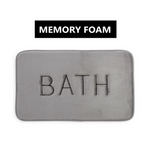 Extra Thick Memory Foam & Super Comfort Bath Rug Mat for Bathroom (60 x 40 cm Grey) - Home & Garden > Bathroom