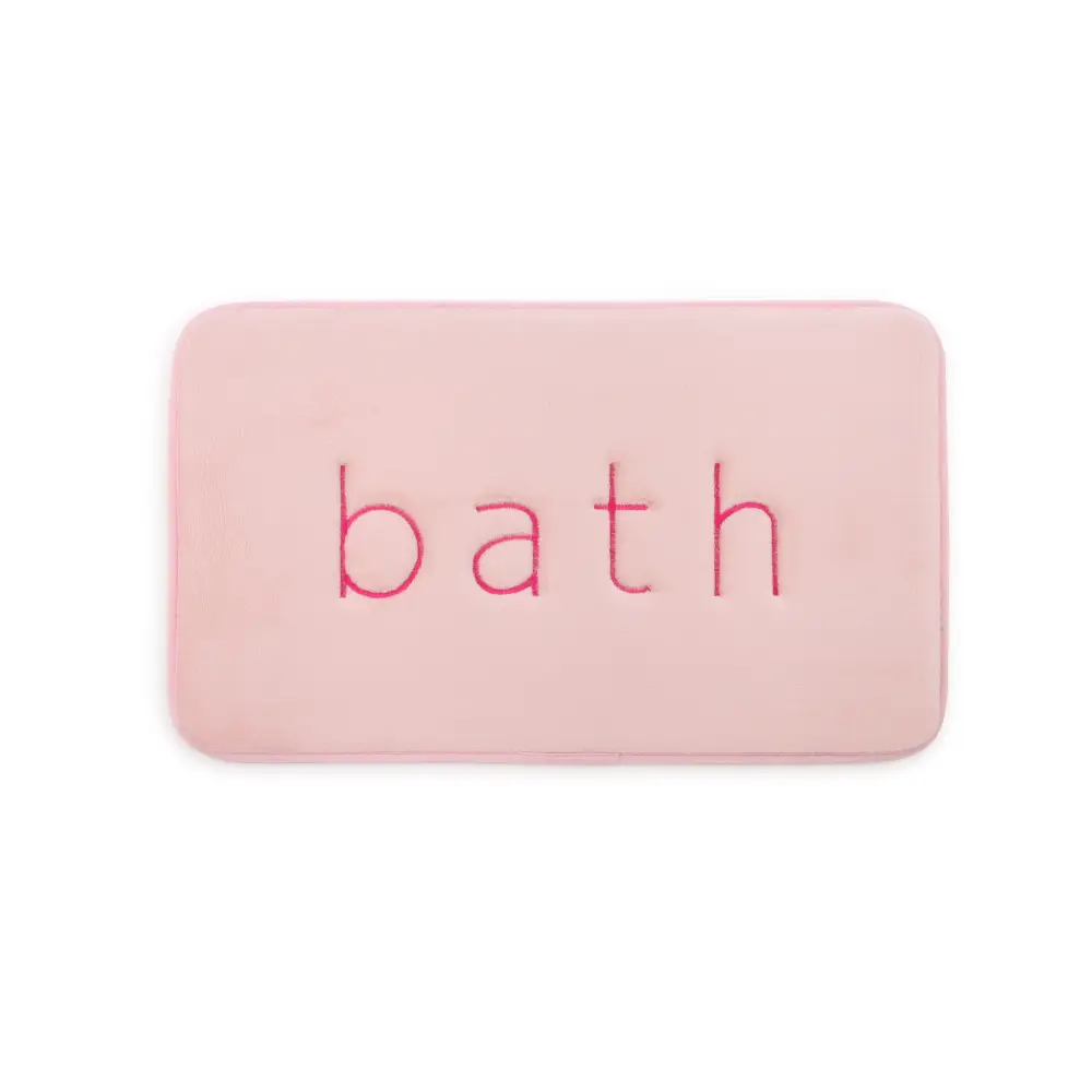 Extra Thick Memory Foam & Super Comfort Bath Rug Mat for Bathroom (60 x 40 cm Pink) - Home & Garden > Bathroom