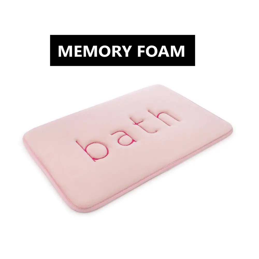 Extra Thick Memory Foam & Super Comfort Bath Rug Mat for Bathroom (60 x 40 cm Pink) - Home & Garden > Bathroom