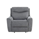 Fabric Motion Recliner Single Chair - Grey - Furniture > Sofas > Sofas & Sofa Beds