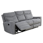 Fabric Motion Recliner Sofa Set Cosmic Light Gray Manual 3 + 2 Seater - Furniture > Sofas > Sofas & Sofa Beds